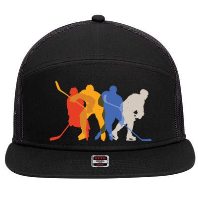 Hockey Players 7 Panel Mesh Trucker Snapback Hat