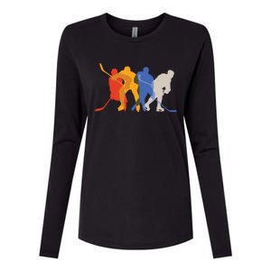 Hockey Players Womens Cotton Relaxed Long Sleeve T-Shirt