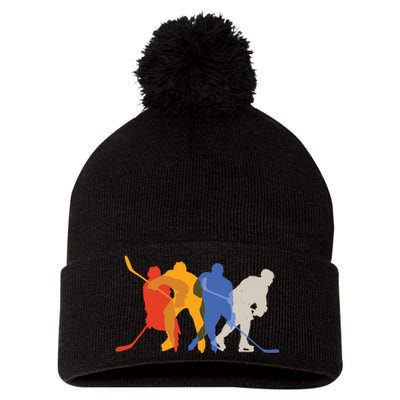 Hockey Players Pom Pom 12in Knit Beanie