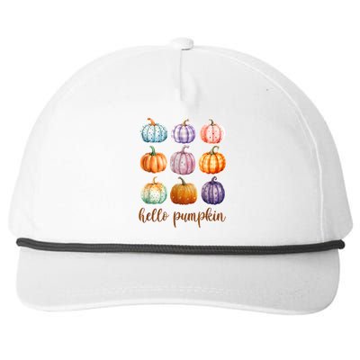 Hello Pumpkin Happy Halloween Snapback Five-Panel Rope Hat