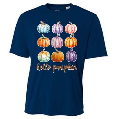 Hello Pumpkin Happy Halloween Cooling Performance Crew T-Shirt