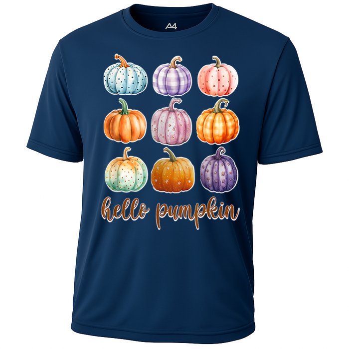 Hello Pumpkin Happy Halloween Cooling Performance Crew T-Shirt