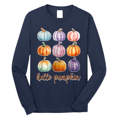 Hello Pumpkin Happy Halloween Long Sleeve Shirt