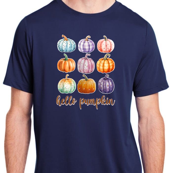 Hello Pumpkin Happy Halloween Adult ChromaSoft Performance T-Shirt