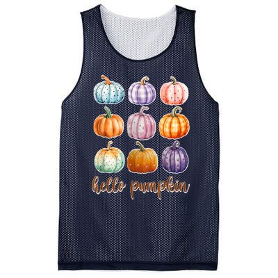 Hello Pumpkin Happy Halloween Mesh Reversible Basketball Jersey Tank