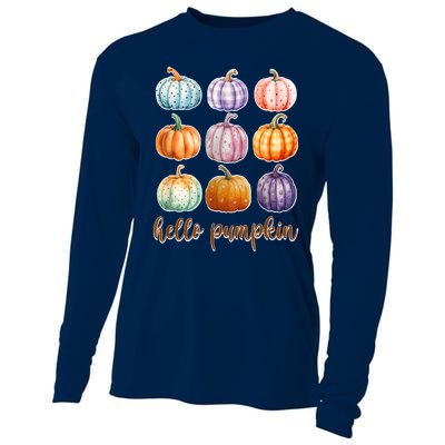 Hello Pumpkin Happy Halloween Cooling Performance Long Sleeve Crew