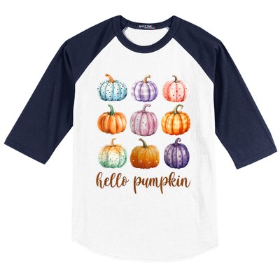 Hello Pumpkin Happy Halloween Baseball Sleeve Shirt