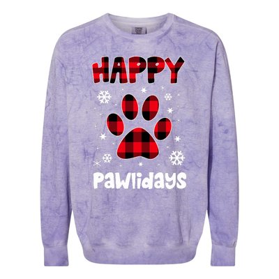 Happy Pawlidays Colorblast Crewneck Sweatshirt