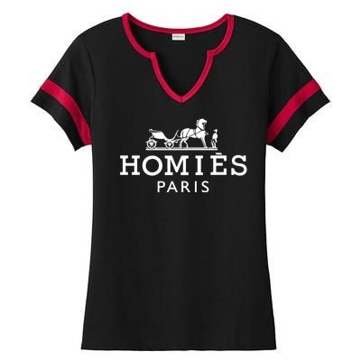 HOMIES PARIS Ladies Halftime Notch Neck Tee