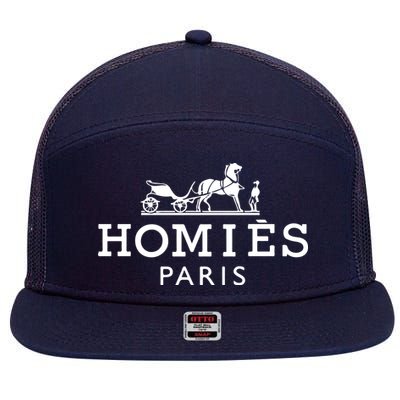 HOMIES PARIS 7 Panel Mesh Trucker Snapback Hat