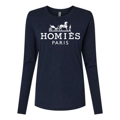 HOMIES PARIS Womens Cotton Relaxed Long Sleeve T-Shirt