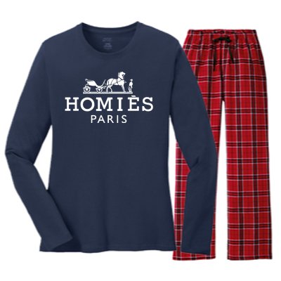 HOMIES PARIS Women's Long Sleeve Flannel Pajama Set 