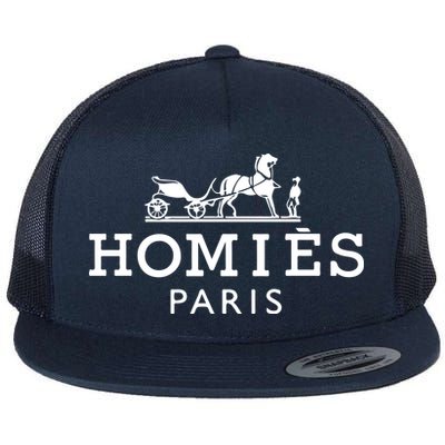 HOMIES PARIS Flat Bill Trucker Hat