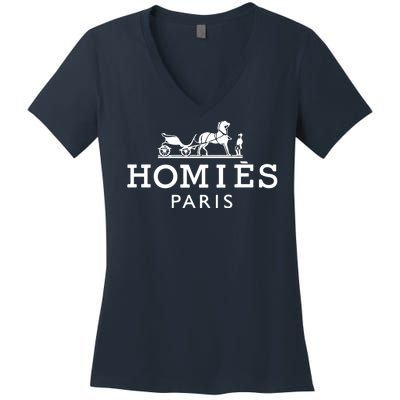 HOMIES PARIS Women's V-Neck T-Shirt