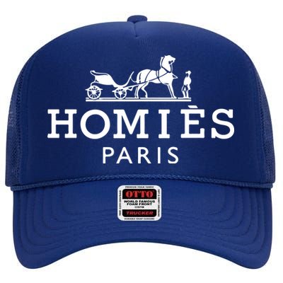 HOMIES PARIS High Crown Mesh Back Trucker Hat