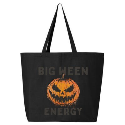 Halloween Pumpkin Head Big Ween Energy Spooky 25L Jumbo Tote