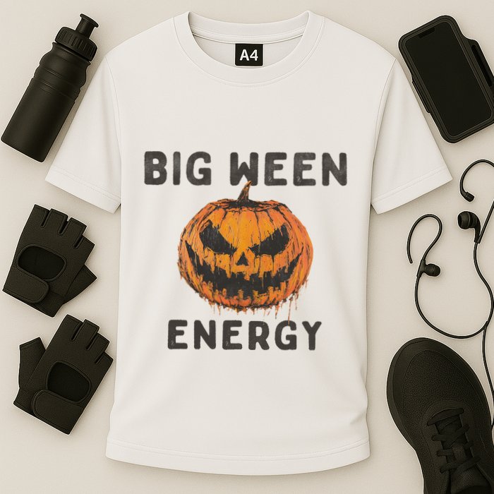 Halloween Pumpkin Head Big Ween Energy Spooky Performance Shirt