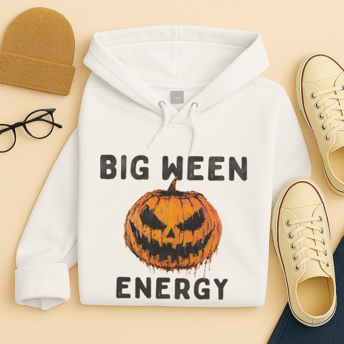 Halloween Pumpkin Head Big Ween Energy Spooky Hoodie