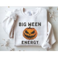 Halloween Pumpkin Head Big Ween Energy Spooky Sweatshirt