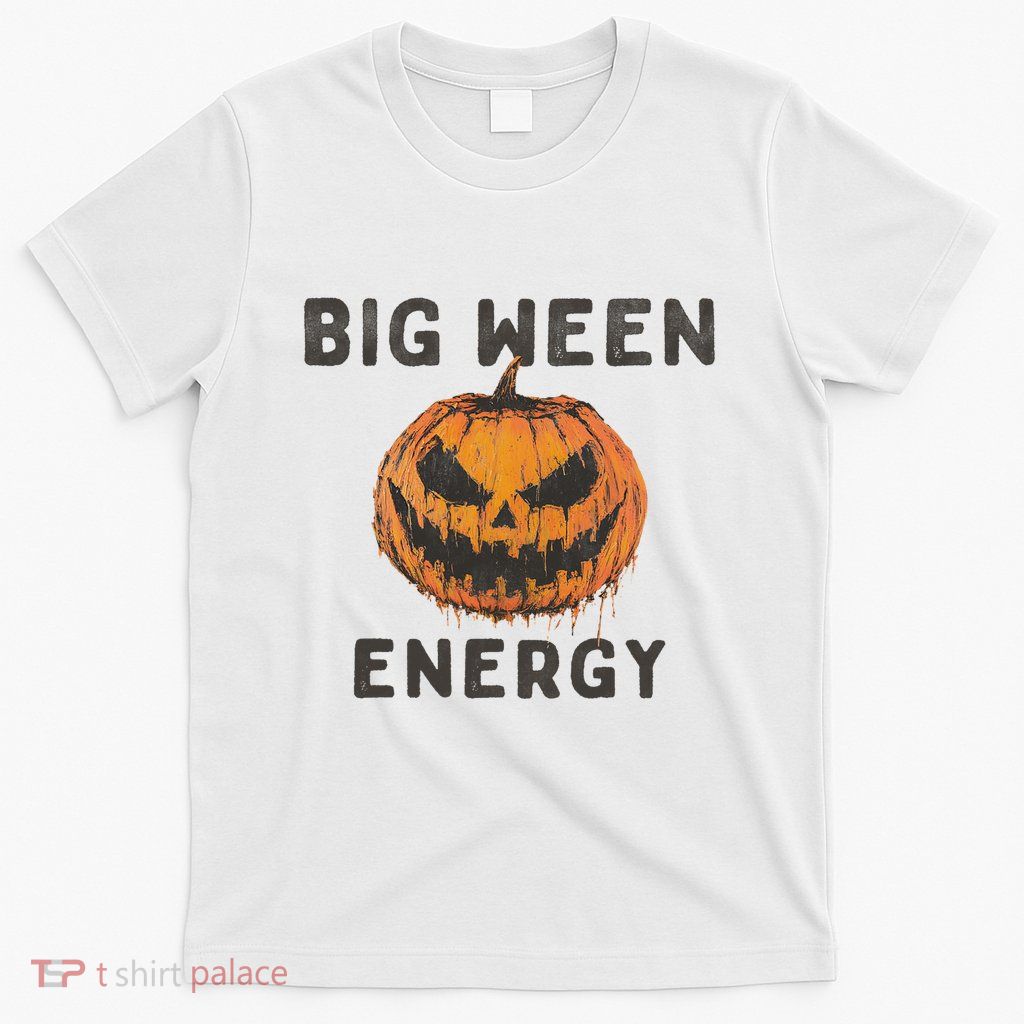 Halloween Pumpkin Head Big Ween Energy Spooky T-Shirt