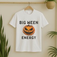 Halloween Pumpkin Head Big Ween Energy Spooky T-Shirt