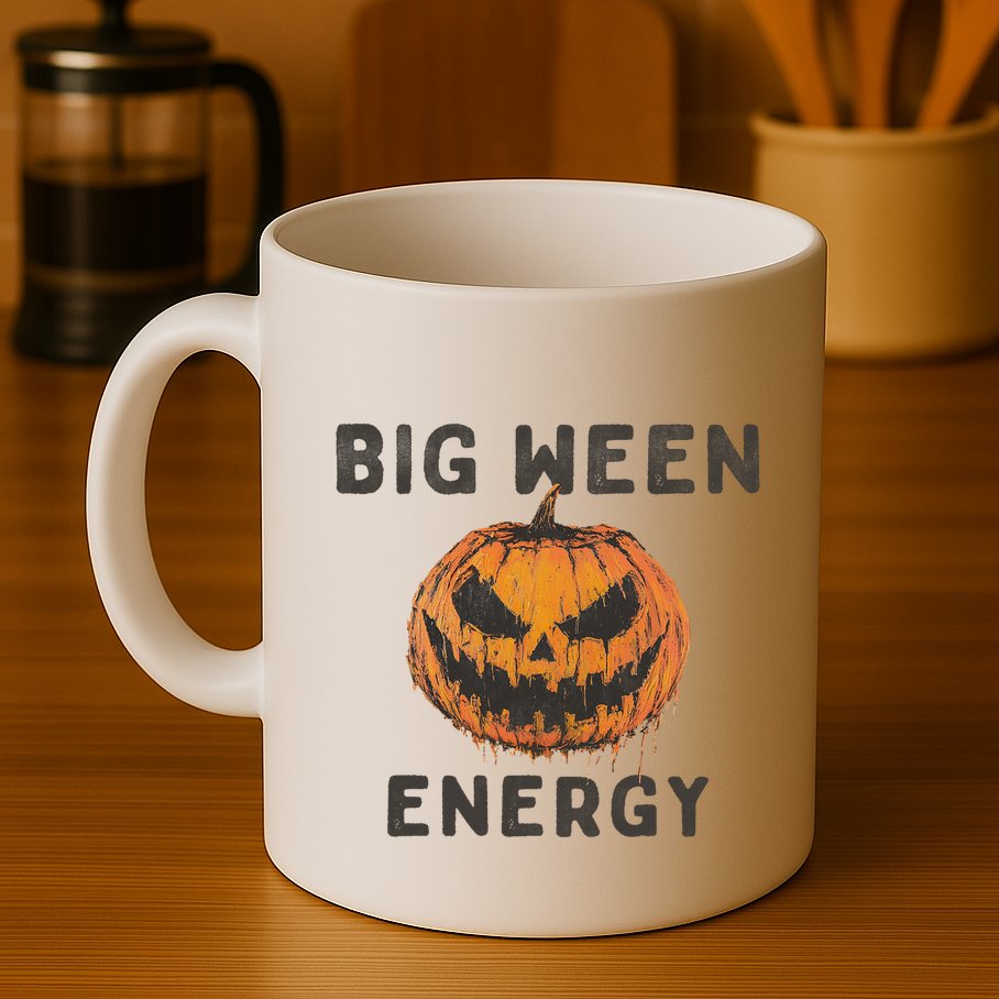 Halloween Pumpkin Head Big Ween Energy Spooky Mug