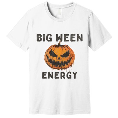 Halloween Pumpkin Head Big Ween Energy Spooky Premium T-Shirt