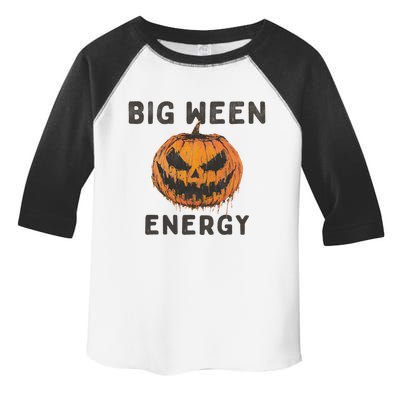 Halloween Pumpkin Head Big Ween Energy Spooky Toddler Fine Jersey T-Shirt