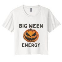 Halloween Pumpkin Head Big Ween Energy Spooky Crop Top