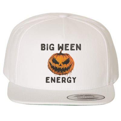 Halloween Pumpkin Head Big Ween Energy Spooky Wool Snapback Cap