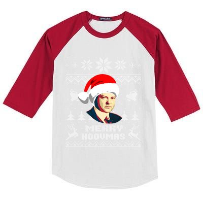 Herbert President Hoover Funny Christmas Holiday Xmas Gift Kids Colorblock Raglan Jersey