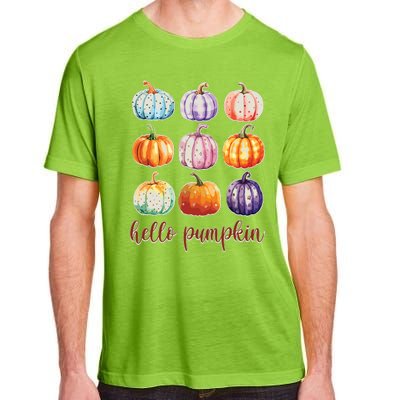 Hello Pumpkin Happy Halloween Adult ChromaSoft Performance T-Shirt