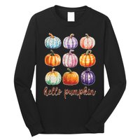 Hello Pumpkin Happy Halloween Long Sleeve Shirt