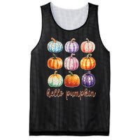 Hello Pumpkin Happy Halloween Mesh Reversible Basketball Jersey Tank