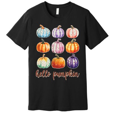 Hello Pumpkin Happy Halloween Premium T-Shirt