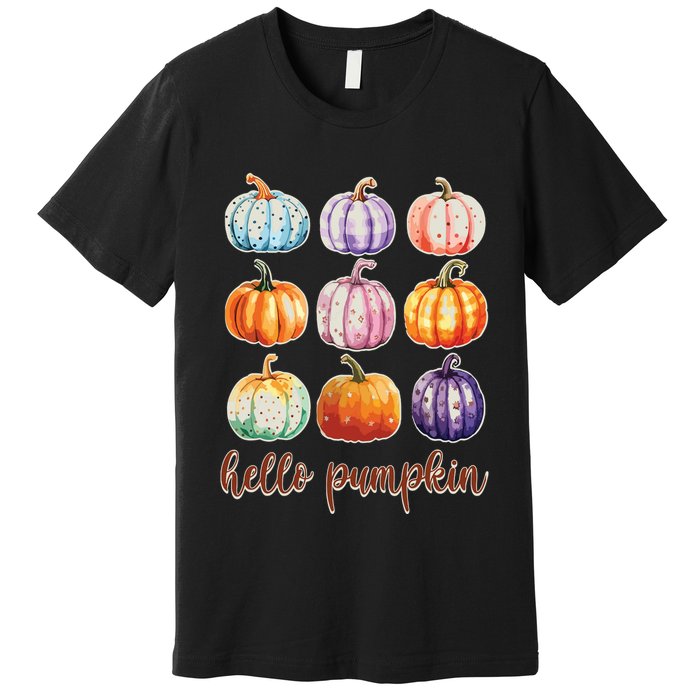Hello Pumpkin Happy Halloween Premium T-Shirt