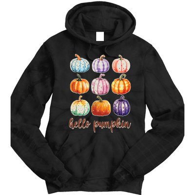 Hello Pumpkin Happy Halloween Tie Dye Hoodie