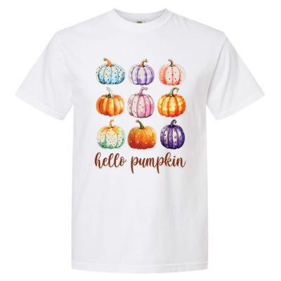 Hello Pumpkin Happy Halloween Garment-Dyed Heavyweight T-Shirt