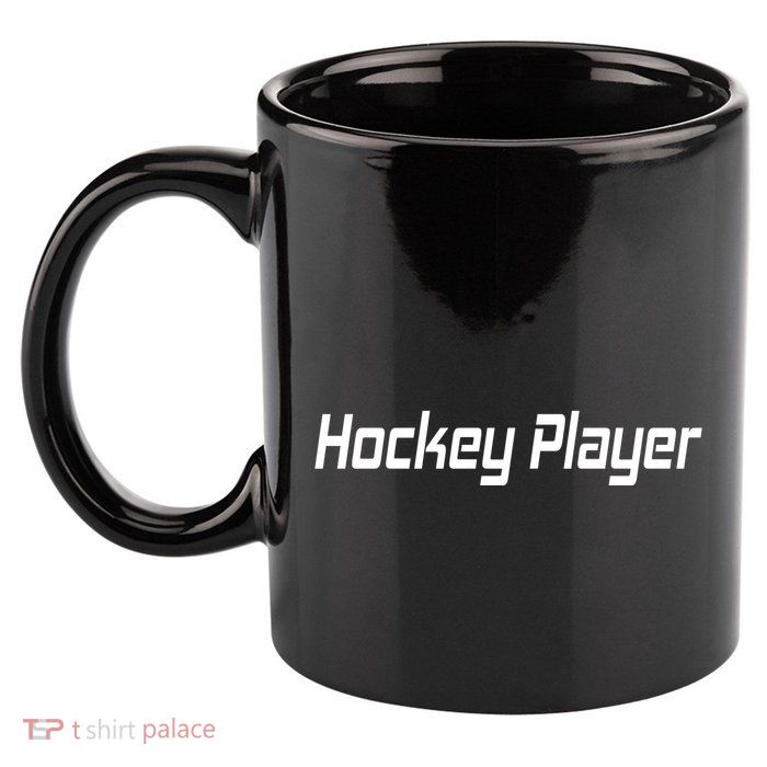 Hockey Player 11oz C Handle Ceramic Mug