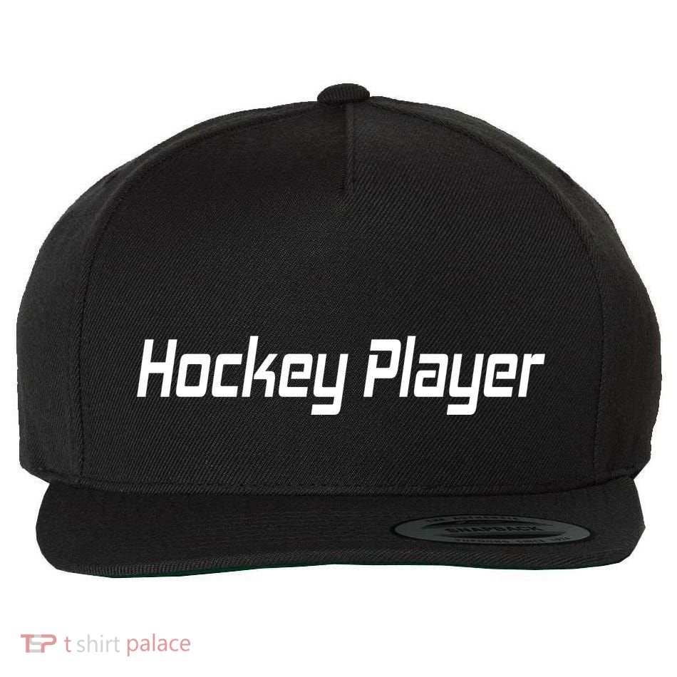Hockey Player Wool Snapback Cap