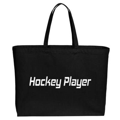 Hockey Player Cotton Canvas Jumbo Tote