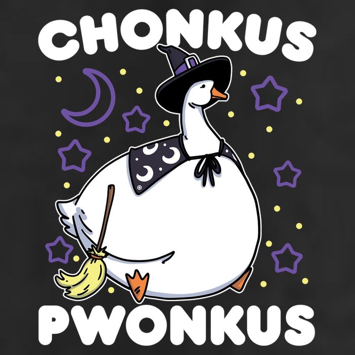 Honkus Ponkus Halloween Goose Meme Parody Chonkus Pwonkus 7 Panel Mesh Trucker Snapback Hat