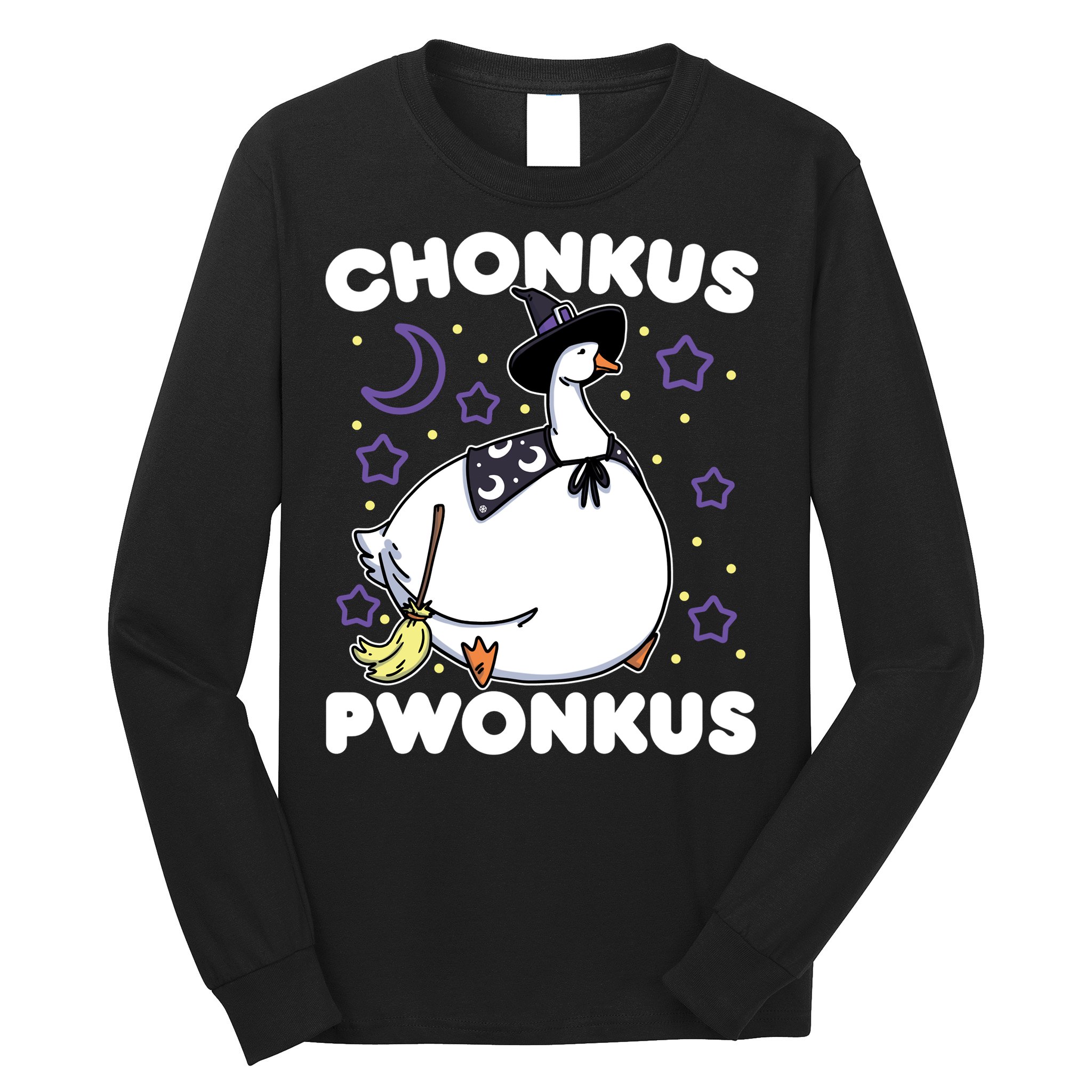 Honkus Ponkus Halloween Goose Meme Parody Chonkus Pwonkus Long Sleeve Shirt