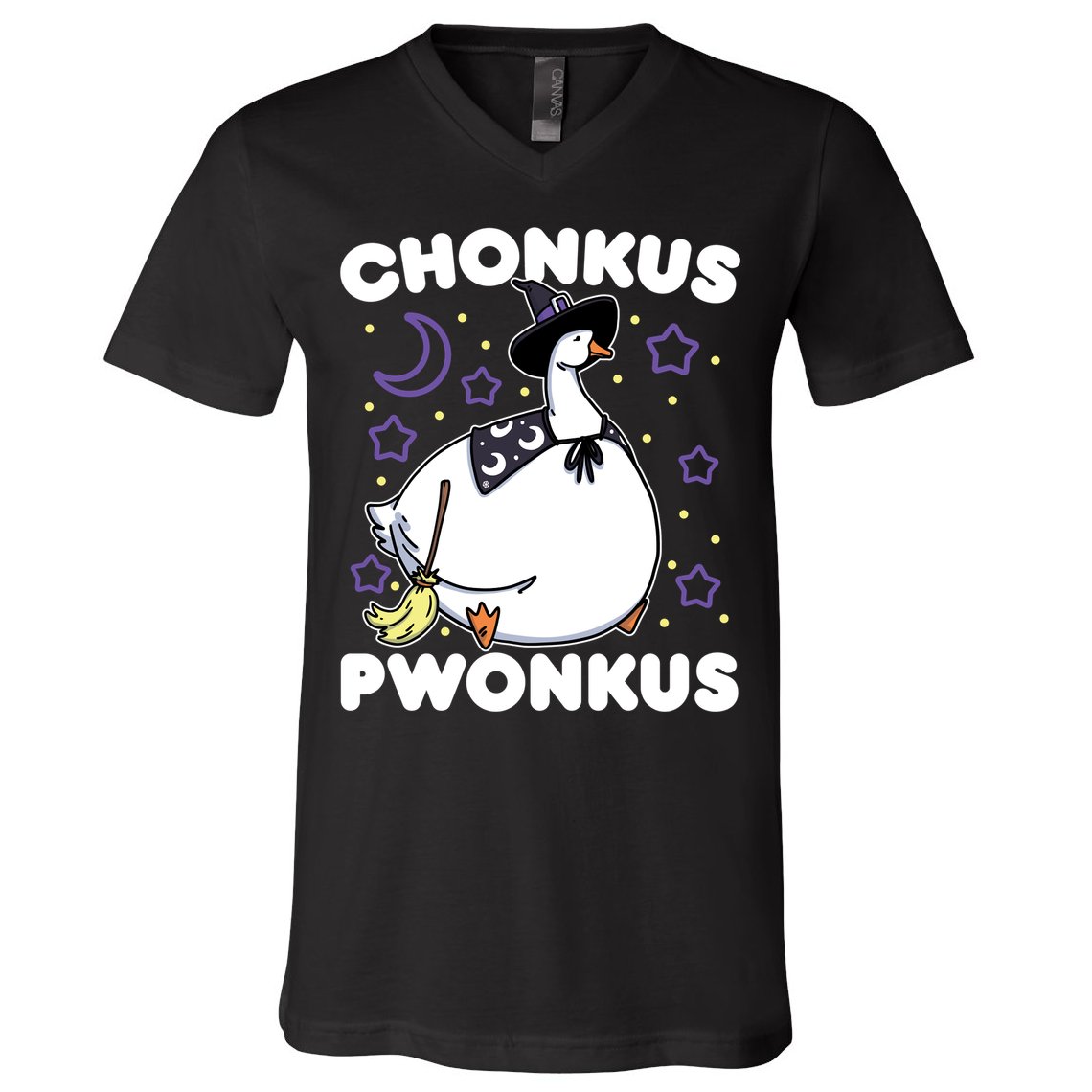 Honkus Ponkus Halloween Goose Meme Parody Chonkus Pwonkus V-Neck T-Shirt
