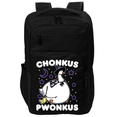 Honkus Ponkus Halloween Goose Meme Parody Chonkus Pwonkus Impact Tech Backpack