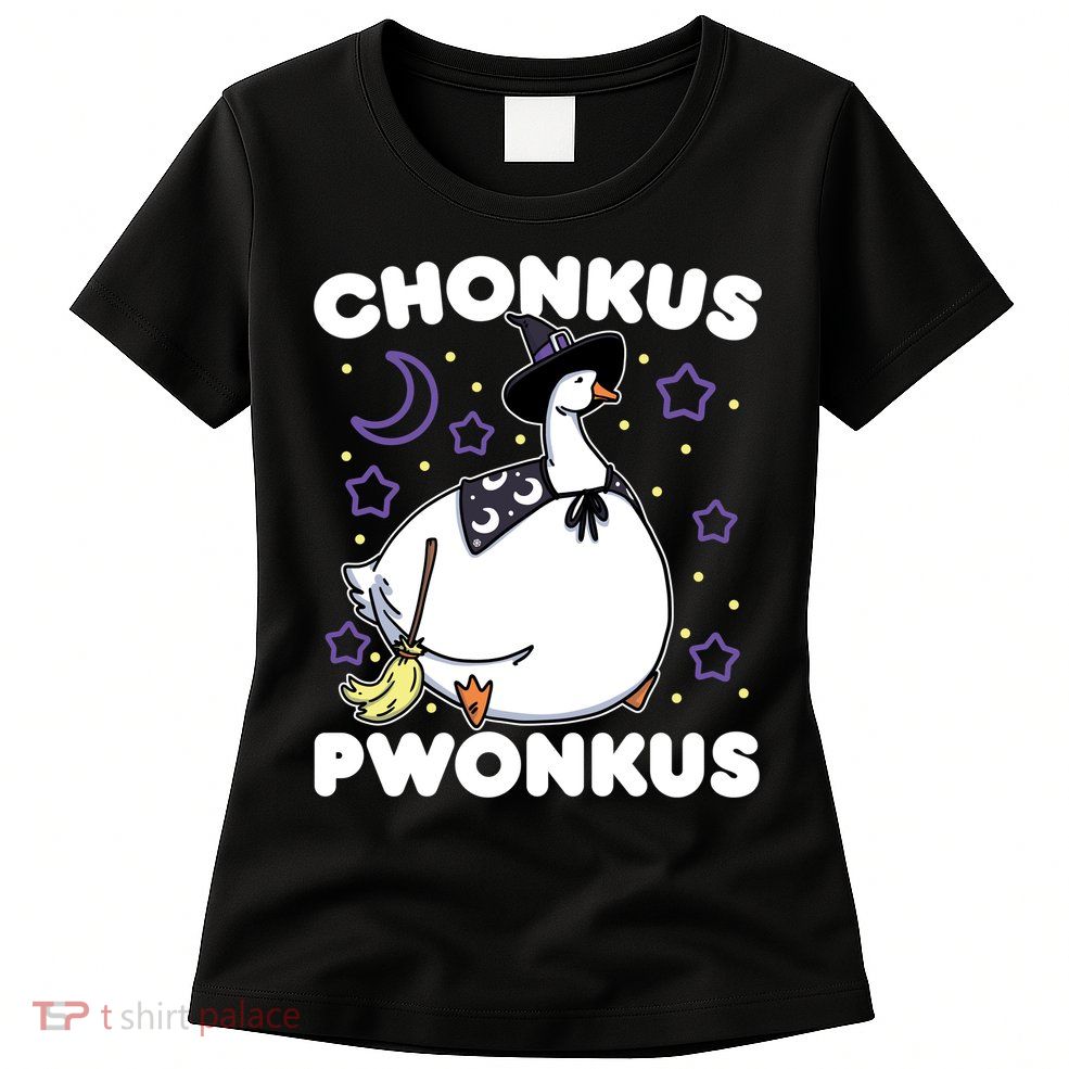 Honkus Ponkus Halloween Goose Meme Parody Chonkus Pwonkus Womens T-Shirt