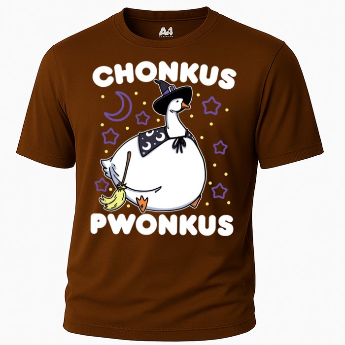 Honkus Ponkus Halloween Goose Meme Parody Chonkus Pwonkus Cooling Performance Crew T-Shirt