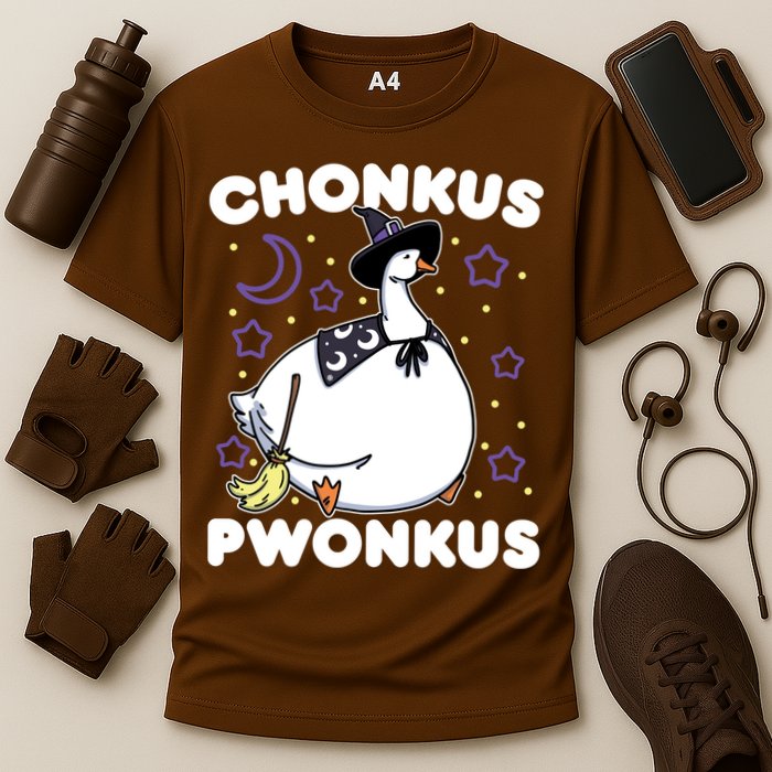 Honkus Ponkus Halloween Goose Meme Parody Chonkus Pwonkus Cooling Performance Crew T-Shirt