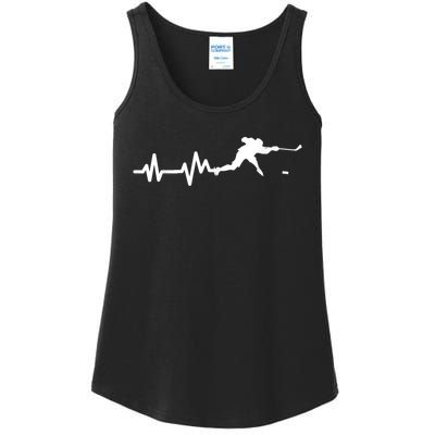 Hockey Player Heartbeat Ice Hockey Gift Ladies Essential Tank