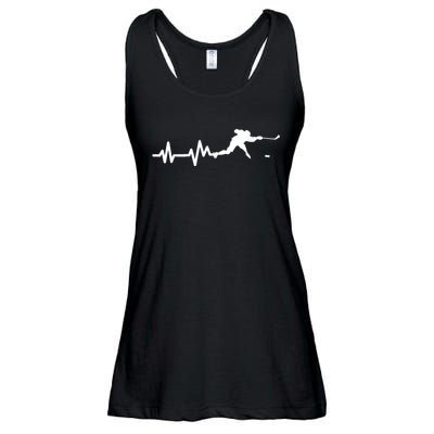 Hockey Player Heartbeat Ice Hockey Gift Ladies Essential Flowy Tank